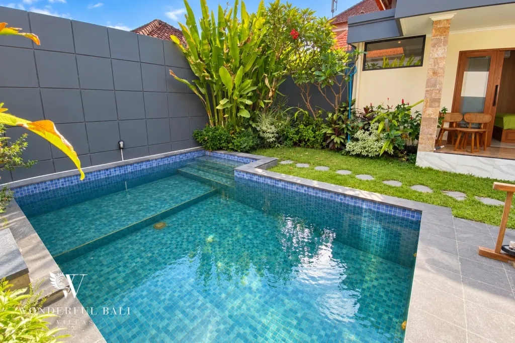 3BR villa for sale or rent in Sanur — private pool and tropical garden beside the villa