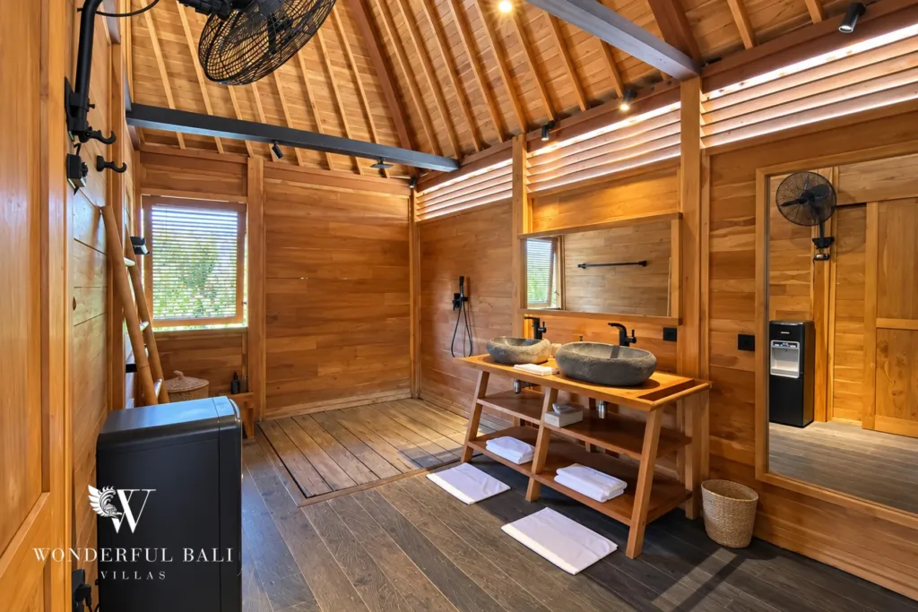 3BR villa Seseh, Canggu — upstairs bathroom vanity