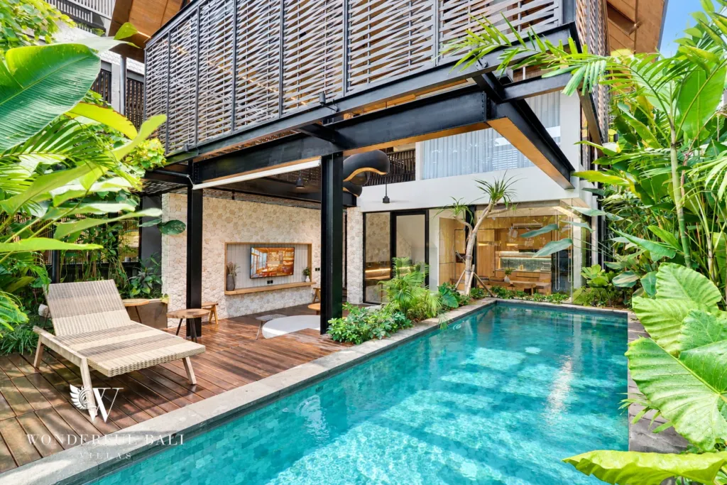 4BR villa for sale in Canggu — private pool beside the open living deck