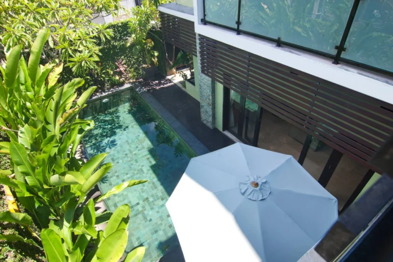 Private Pool view from the first floor bedrooms