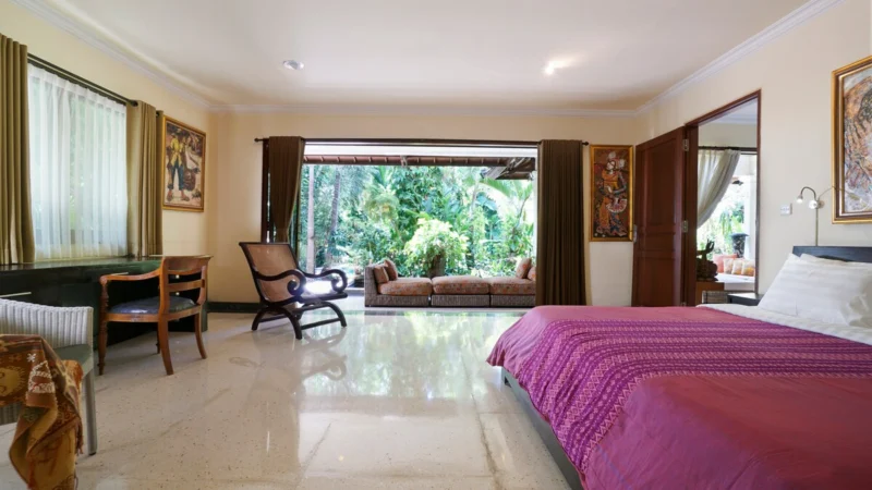 master bedroom with dedicated work space