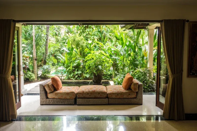 Garden view from the master bedroom