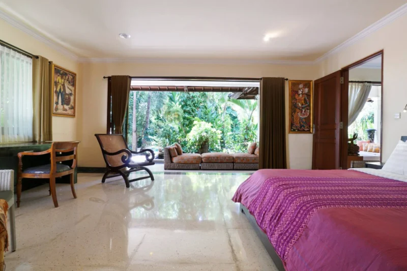 master bedroom with dedicated work space
